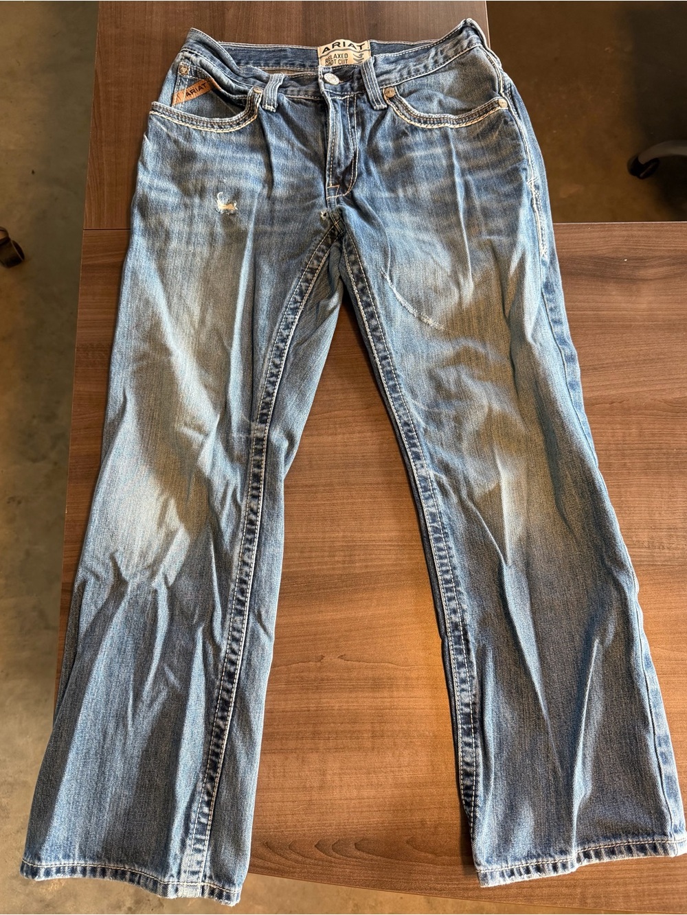 Ariat Men's Light Blue Bootcut Denim Jeans